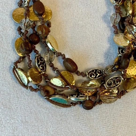 Brighton Boho RIVIERA Multi-Strand Bead Necklace - Picture 2 of 4